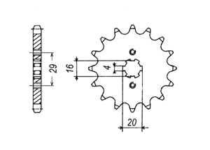 Front sprocket Suzuki Yamaha Chain 428