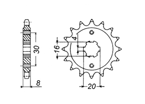 Front sprocket Husqvarna Chain 520