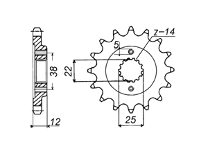 Front sprocket Ducati Chain 520