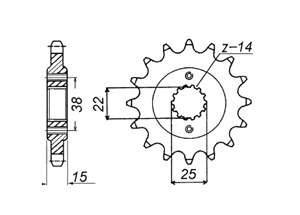 Front sprocket Ducati Chain 520