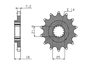 Front sprocket Ducati Chain 525