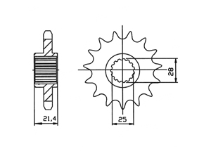 Front sprocket Aprilia Chain 525