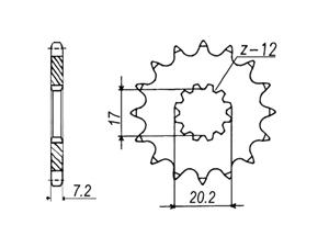 Front sprocket Yamaha Chain 428