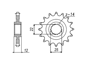 Front sprocket Gas Gas Chain 520