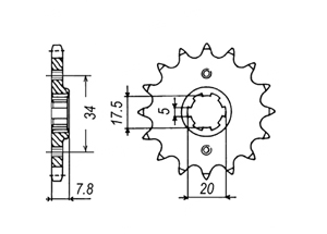 Front sprocket Kymco Chain 520