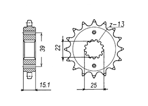 Front sprocket Kymco Chain 520