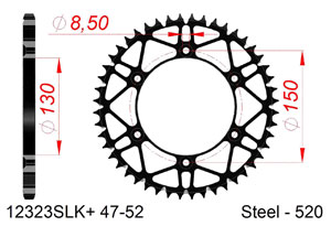 KIT STEEL SLK YAMAHA YZ 125 2005-2019 Standard Xs-ring