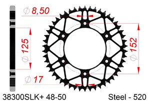 KIT STEEL SLK BETA 125 RR 2T 2018 MX Racing