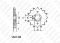 Front sprocket Honda Cr 79-85