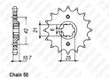 Front sprocket Cbx 550 F 86-87