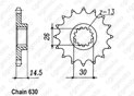 Front sprocket Cbx 1000 Z 79-80