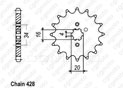 Front sprocket Sr 125 Se 80-02