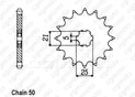 Front sprocket Xs 250 Se 80-82