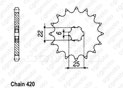 Front sprocket Mtx 50 83-85