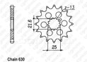 Front sprocket Gpz 750 R 82