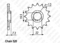 Front sprocket Dr 250 S 82-88