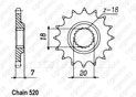 Front sprocket 125 Rm 92-00