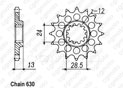 Front sprocket Gpz 1100 Zx 81-82