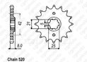 Front sprocket Tt 600 82-92