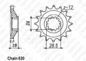 Front sprocket Gpz 1100 Unitrack 83-85