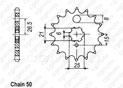 Front sprocket Z 400 2 Cyl 74-80