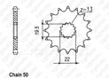 Front sprocket Gsx 400 F 4cyl 81-86