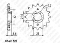 Front sprocket Klx 250 S9F 09-