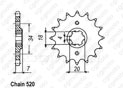 Front sprocket Mtx 125 R 83-94