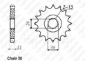 Front sprocket Rd 500 Lc 84-87