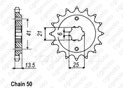 Front sprocket Vf 500 Fd 84-85