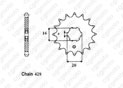 Front sprocket Rd 80 Lc2 83-85