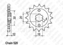 Front sprocket Cagiva 125 Aletta Oro