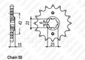 Front sprocket Vfr 400 R 86-89