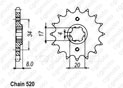 Front sprocket Xl 350 R 83-87