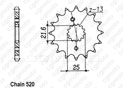 Front sprocket Rg 250 Gamma 85-88