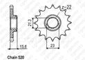 Front sprocket Xte 600 90-00