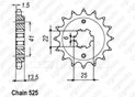 Front sprocket Xl 600v Transalp 87-88