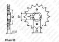 Front sprocket Ft 500 C 82-84