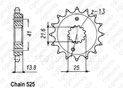 Front sprocket Xlv Transalp 89-08