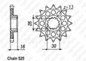 Front sprocket Rc30 Vfr 750 R 89-92