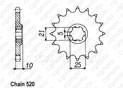 Front sprocket Cagiva 600 W16 96-98