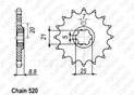 Front sprocket Hva