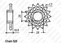 Front sprocket Rsv 1000 98-00 Pas 525