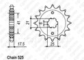 Front sprocket Cb 500 Clubman 89-90