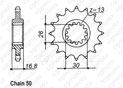 Front sprocket Vf 750 Custom 93-00