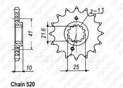 Front sprocket Slr 650 97-98