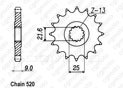 Front sprocket Xtz 750 Super Ténéré