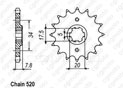 Front sprocket Xr 250 R 91-95