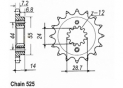 Front sprocket Xrv 750 Africa Twin 90-

