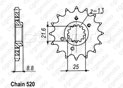 Front sprocket Xr 600 R 91-01